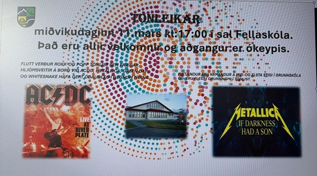 T�nleikar 11.mars kl:17:00